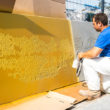 Application of ProtectGuard Colour on a Concrete Wall