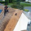GuardWash Express - A Multi-purpose Concrete Cleaner Being Used To Clean & Restore Roof Tiles