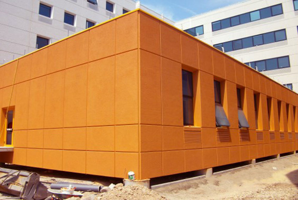 Coloured Concrete Sealants used to aesthetically correct a building